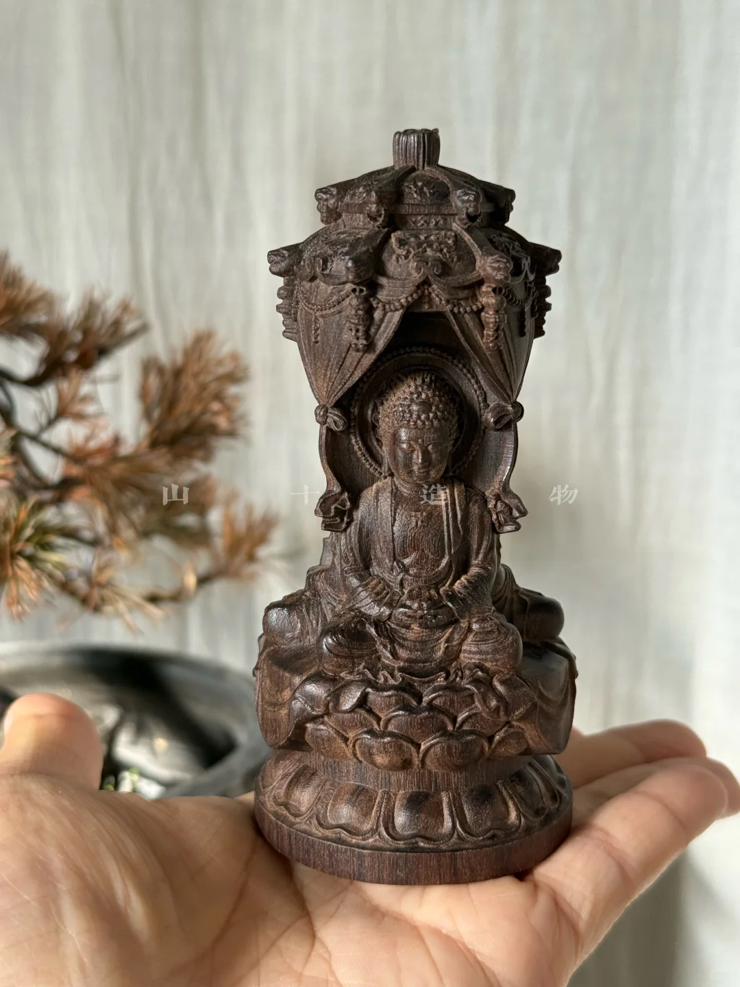 12厘米的沉香木雕【西方三圣塔】摆件 简直…