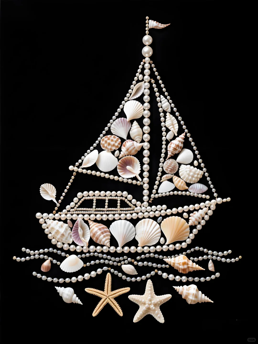 捡到的贝壳别扔，做个小帆船吧⛵