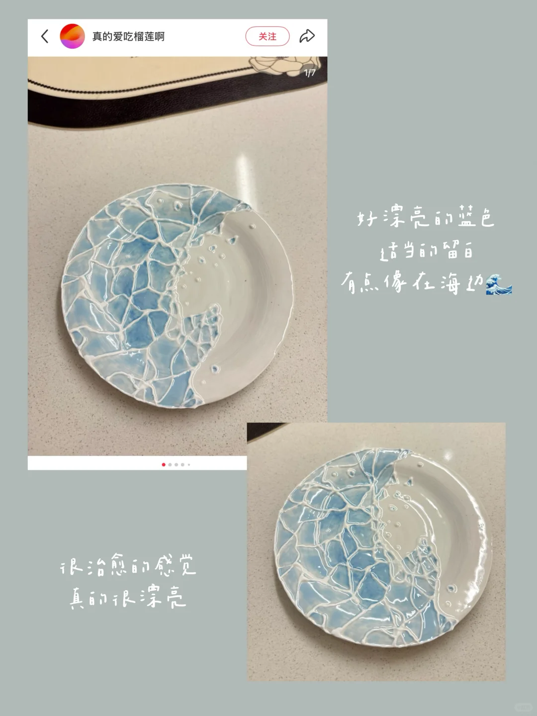 ：）种草的漂亮盘子