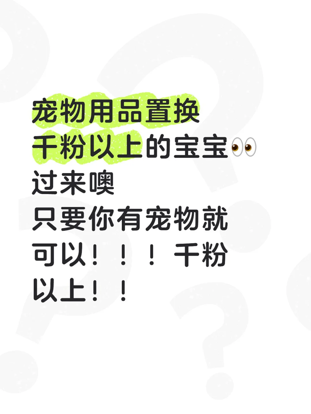 大博主看过来啦！宠物用品置换