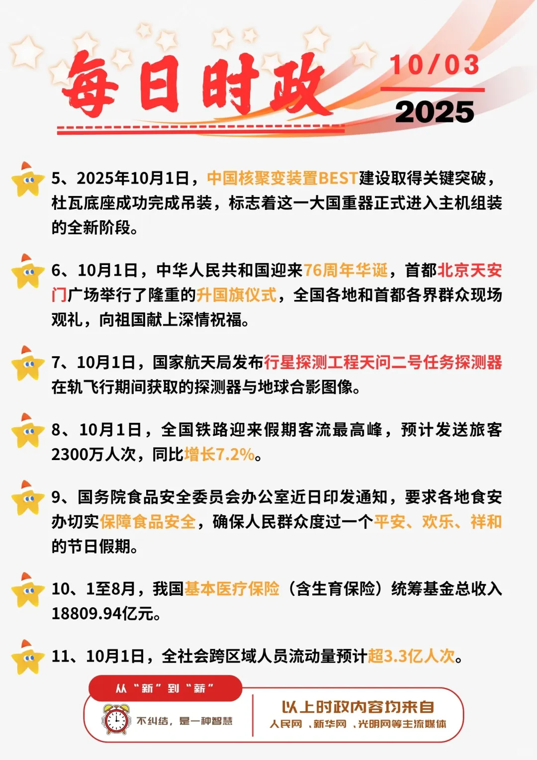 ?每日时政打卡 | 2025年10月3日
