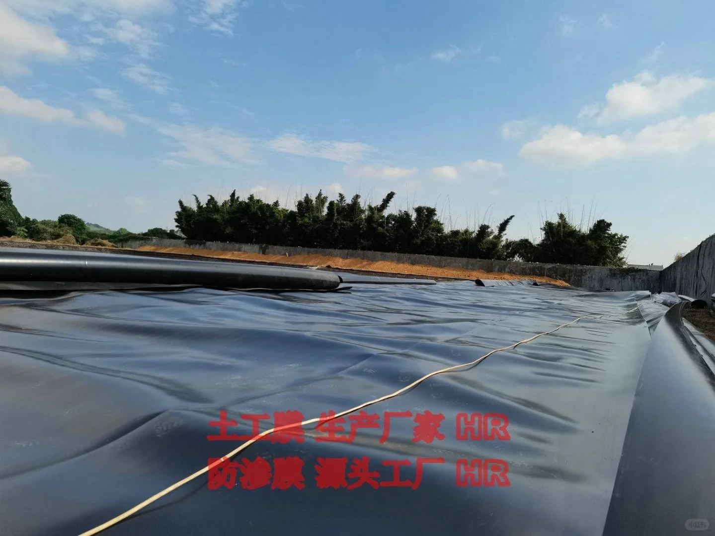 高密度聚乙烯土工膜防水土工膜双道热熔焊