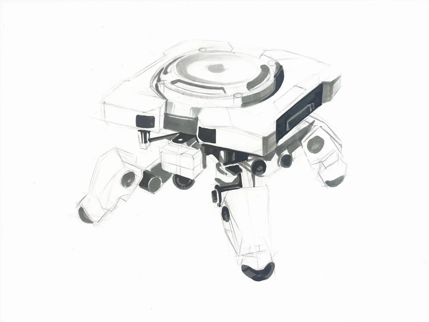 【机械】工业/产品手绘（附步骤）