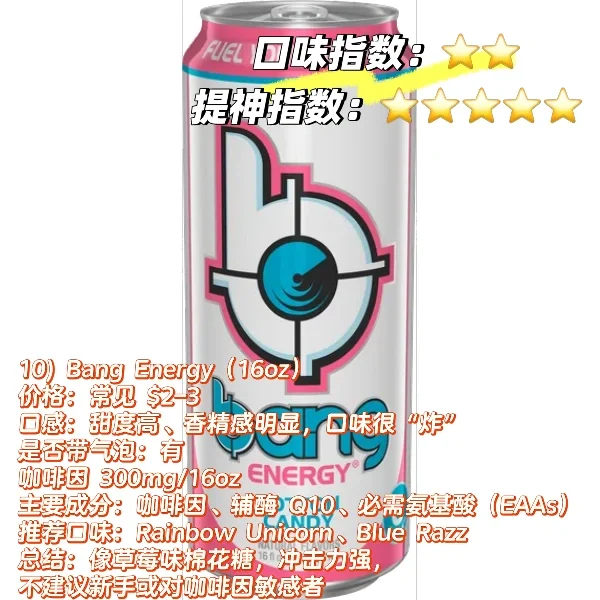 北美最详细功能饮料评测
