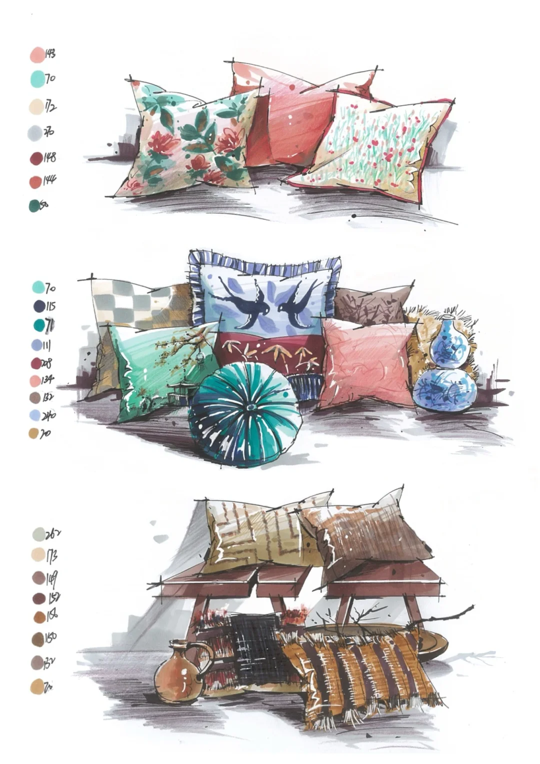 每周一画17｜花花抱枕