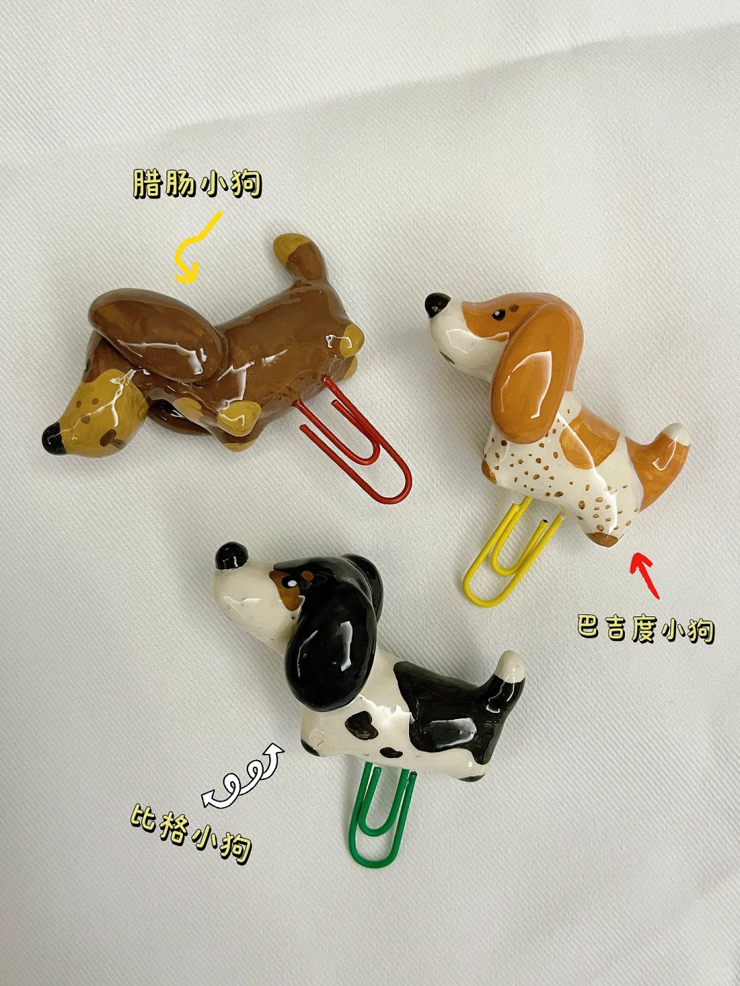 石塑粘土｜✨狗狗书签，萌化你的心～（附教程)
