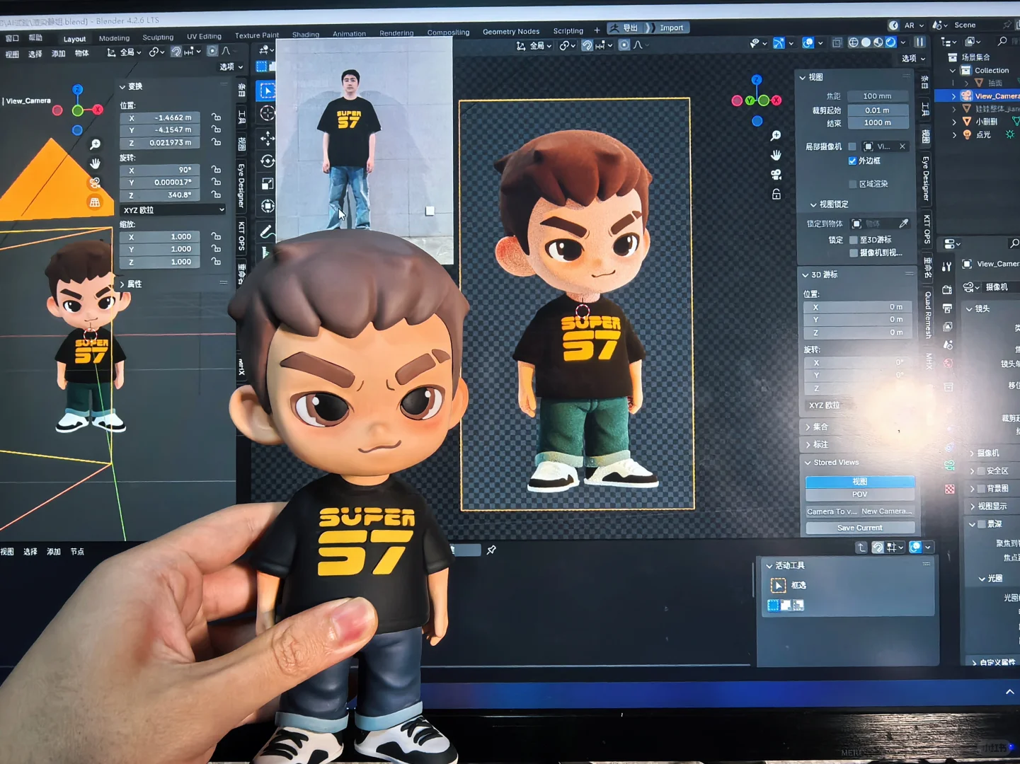 ?用zbrush把朋友做成潮玩手办第二期
