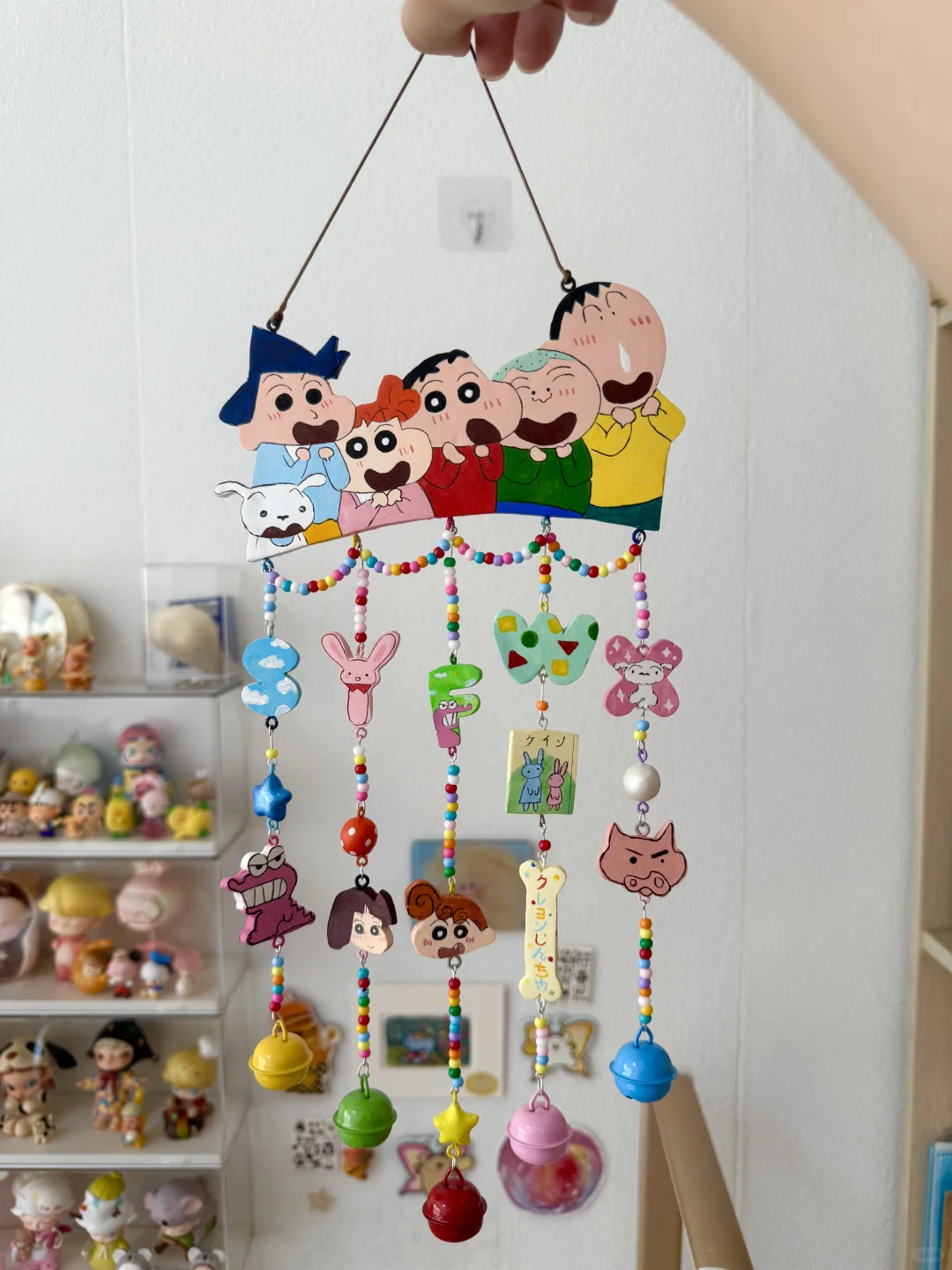蜡笔小新风铃挂件｜石塑粘土