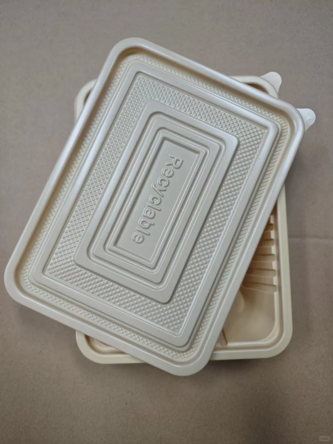 竹纤维生物基餐盒，100%可降解生物基塑料