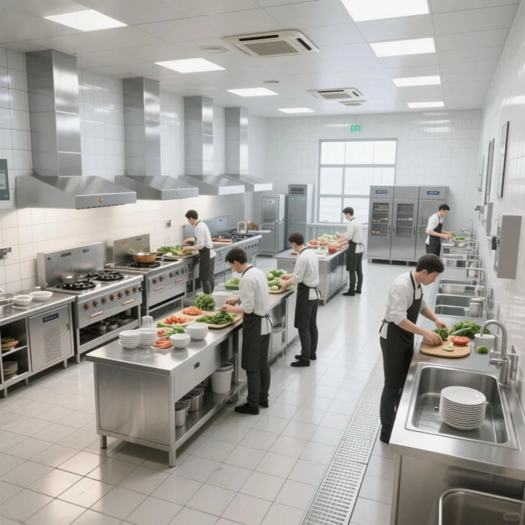 食堂厨房设计：常见布局和注意事项