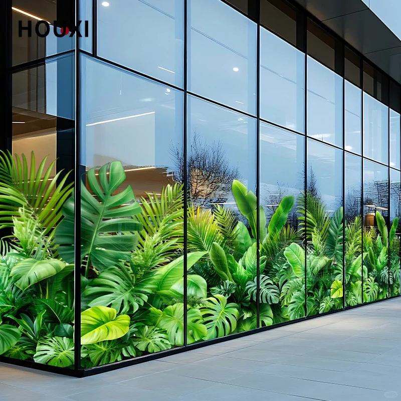 仿真绿植底纹 | 商场服装店酒店橱窗美化