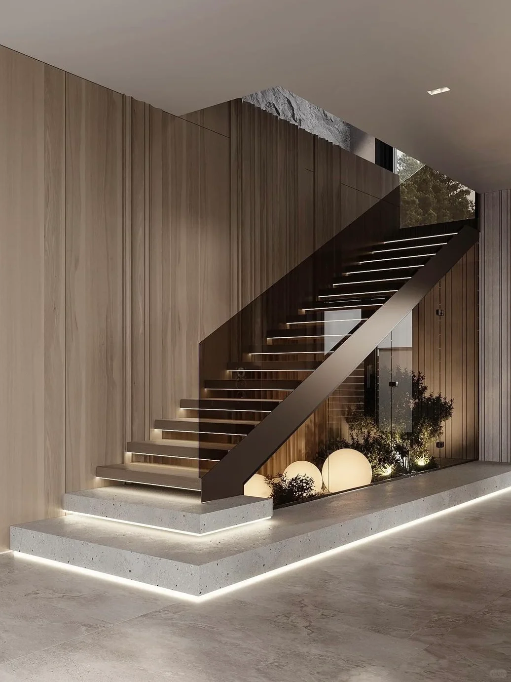 ??真的有被楼梯➕玻璃的组合惊艳到!