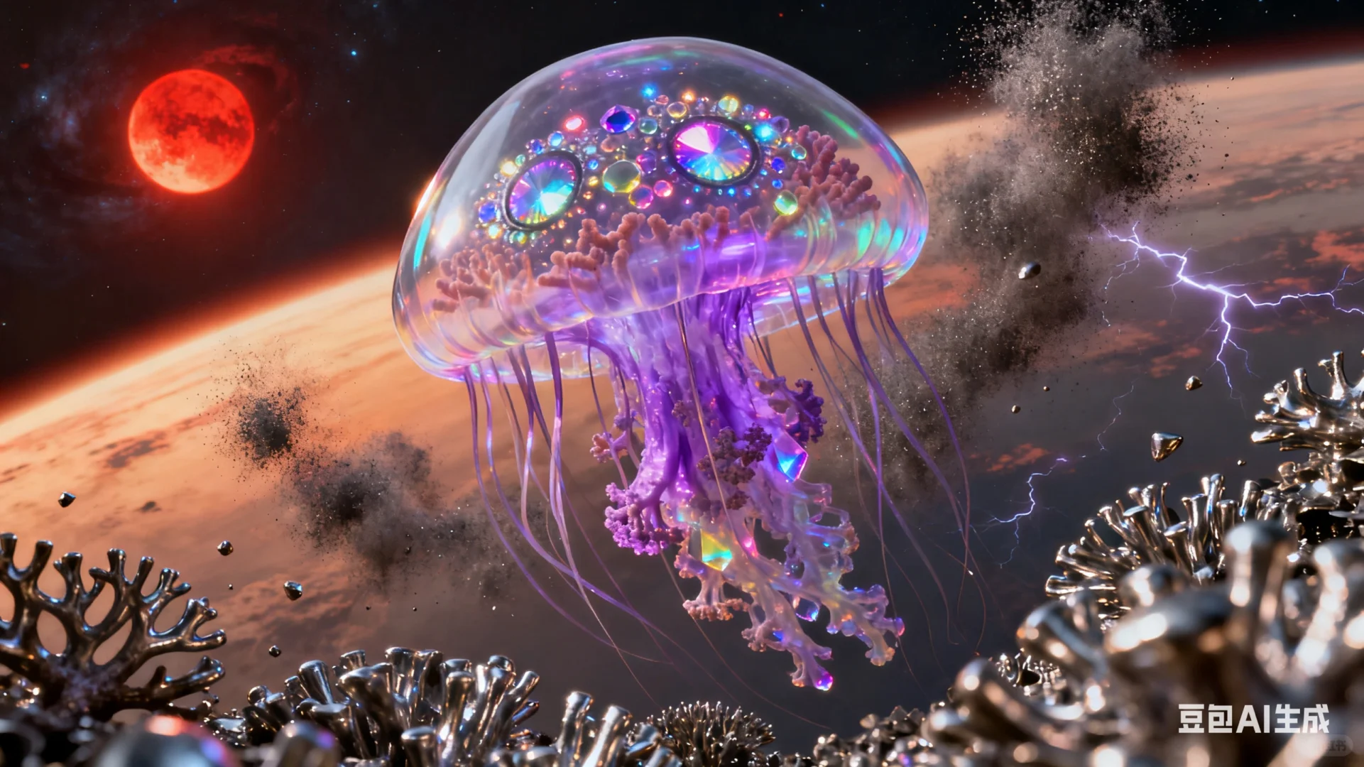 每天认识一种外星生物——晶体水母云