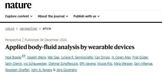可穿戴器件，再登Nature！