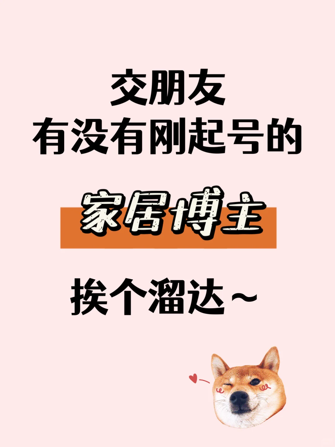 有家居博主吗交朋友～