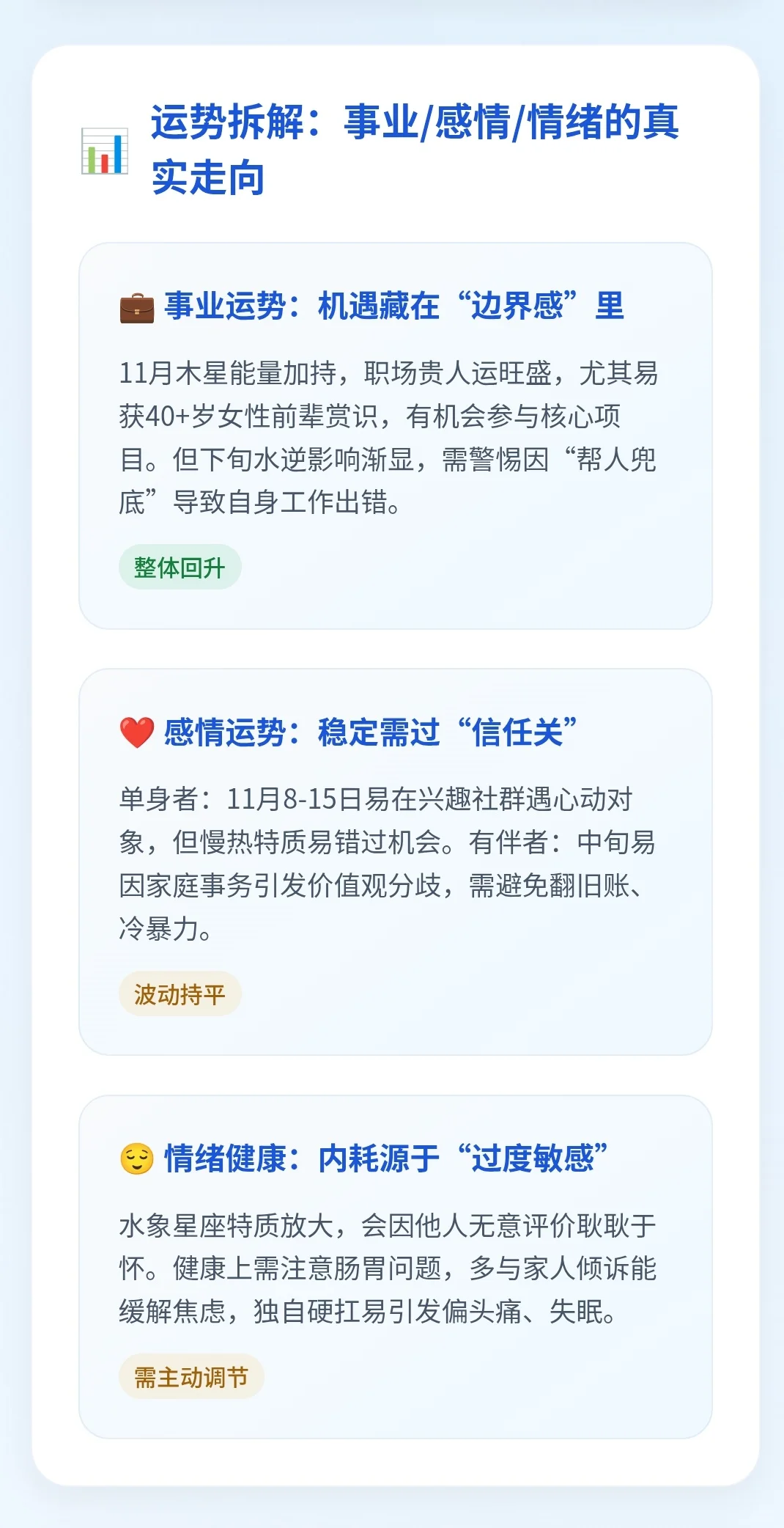 巨蟹11月警报?3大内耗陷阱！附情绪急救+转