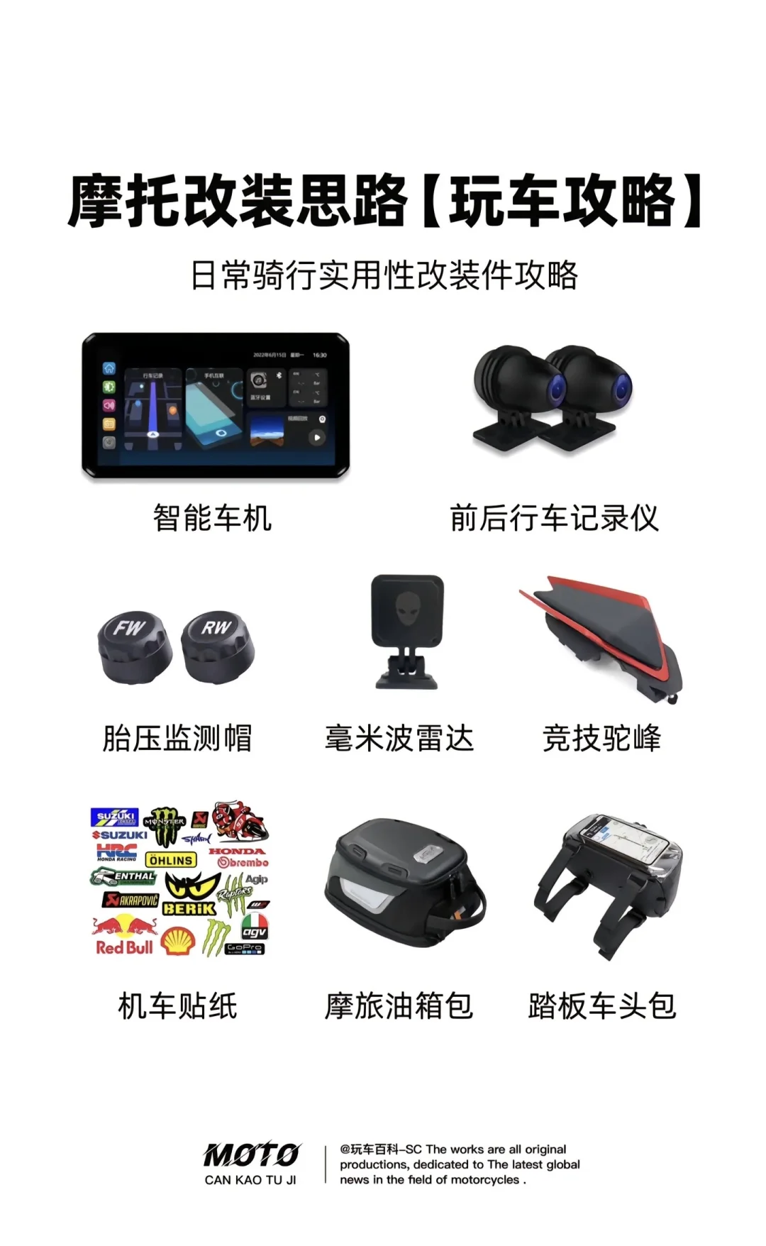 摩托不改不如推下海，一张图看懂摩托车改装