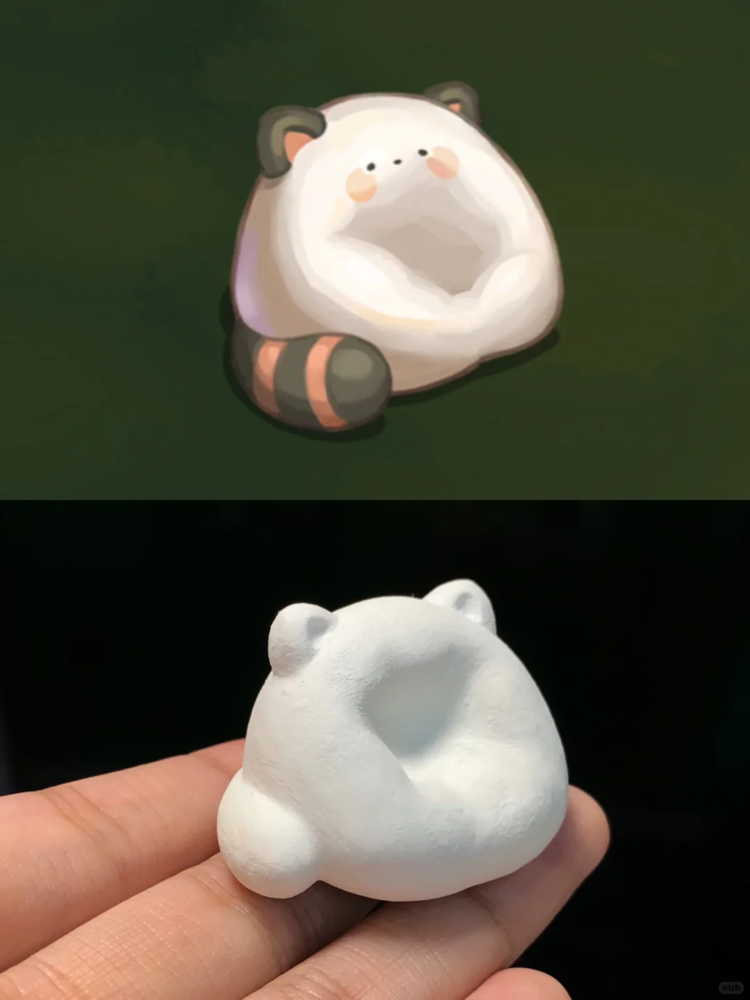 奥比岛｜萌二懒人沙发｜石塑粘土白膜