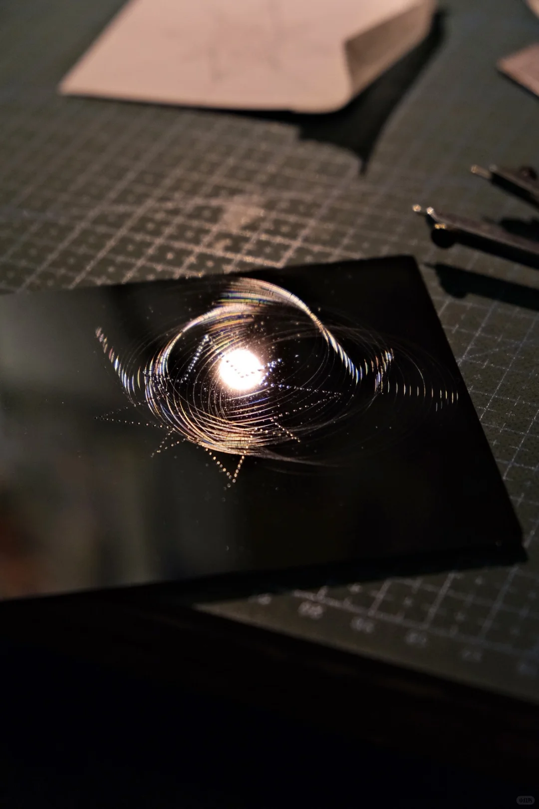 记录全息划痕的制作过程