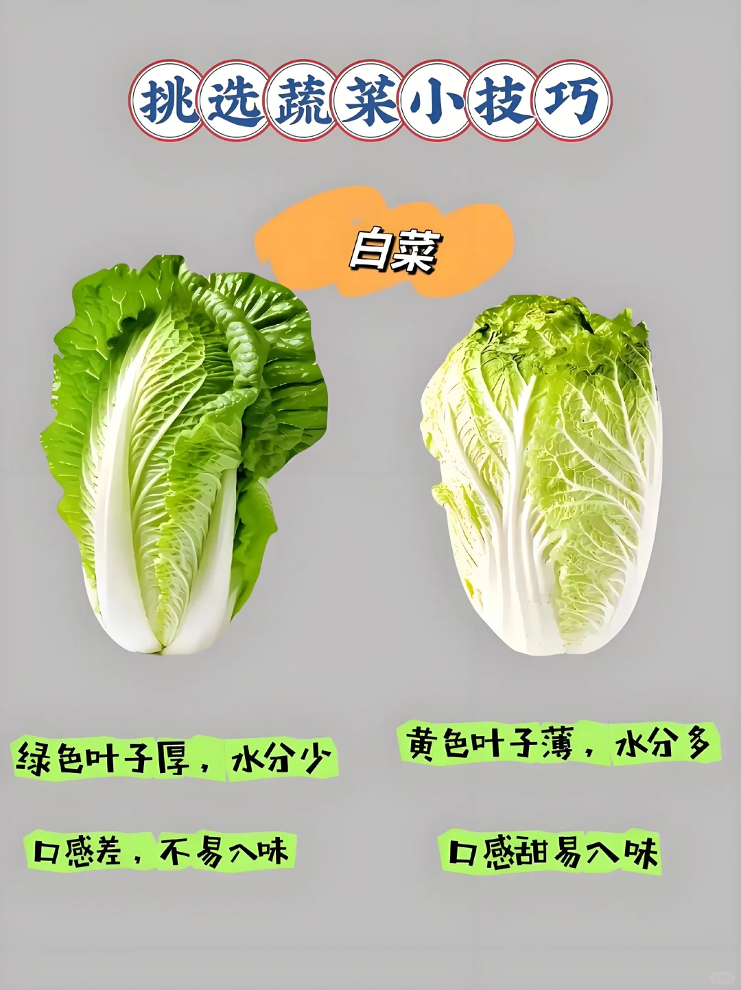 挑选菜小技巧，轻松买到新鲜