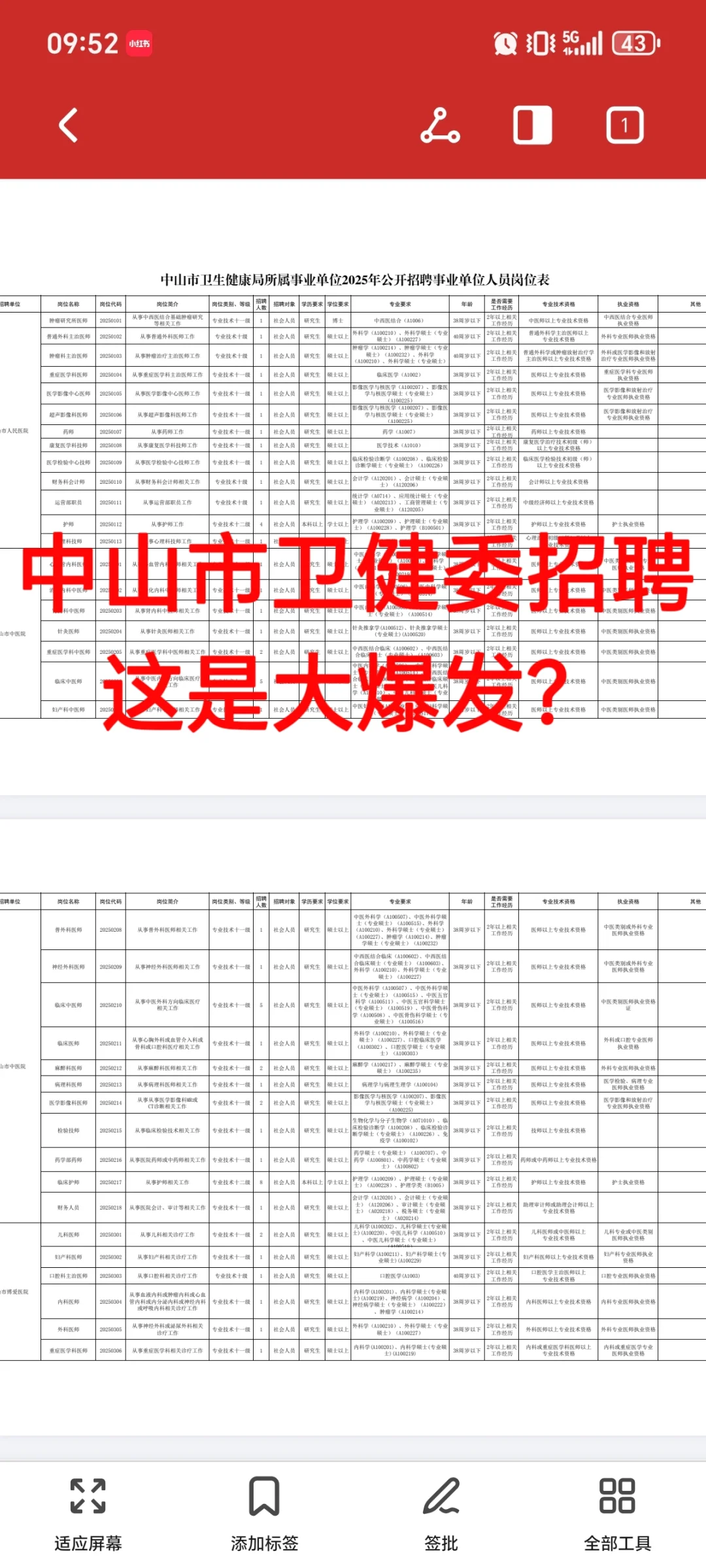 中山市卫健委招聘?这是大爆发?