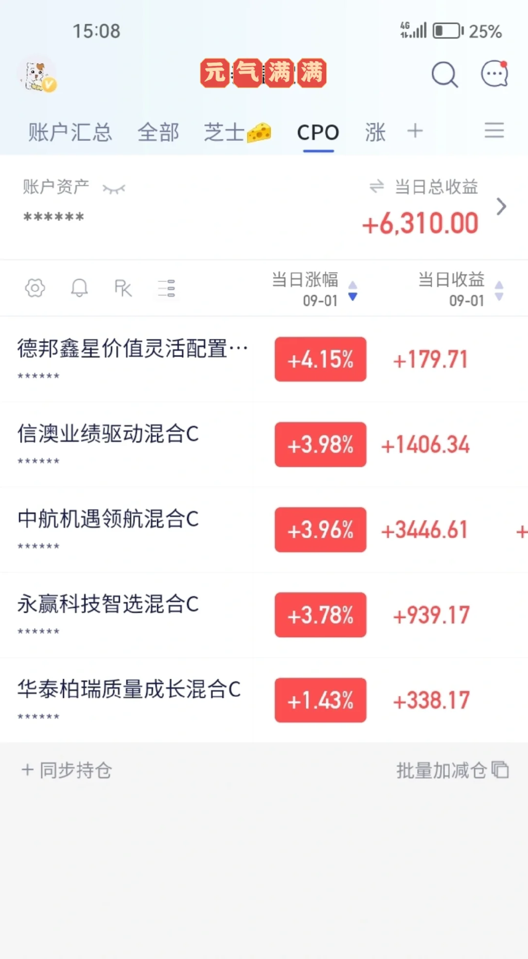 9.1|今日收盘CPO涨4个点➕