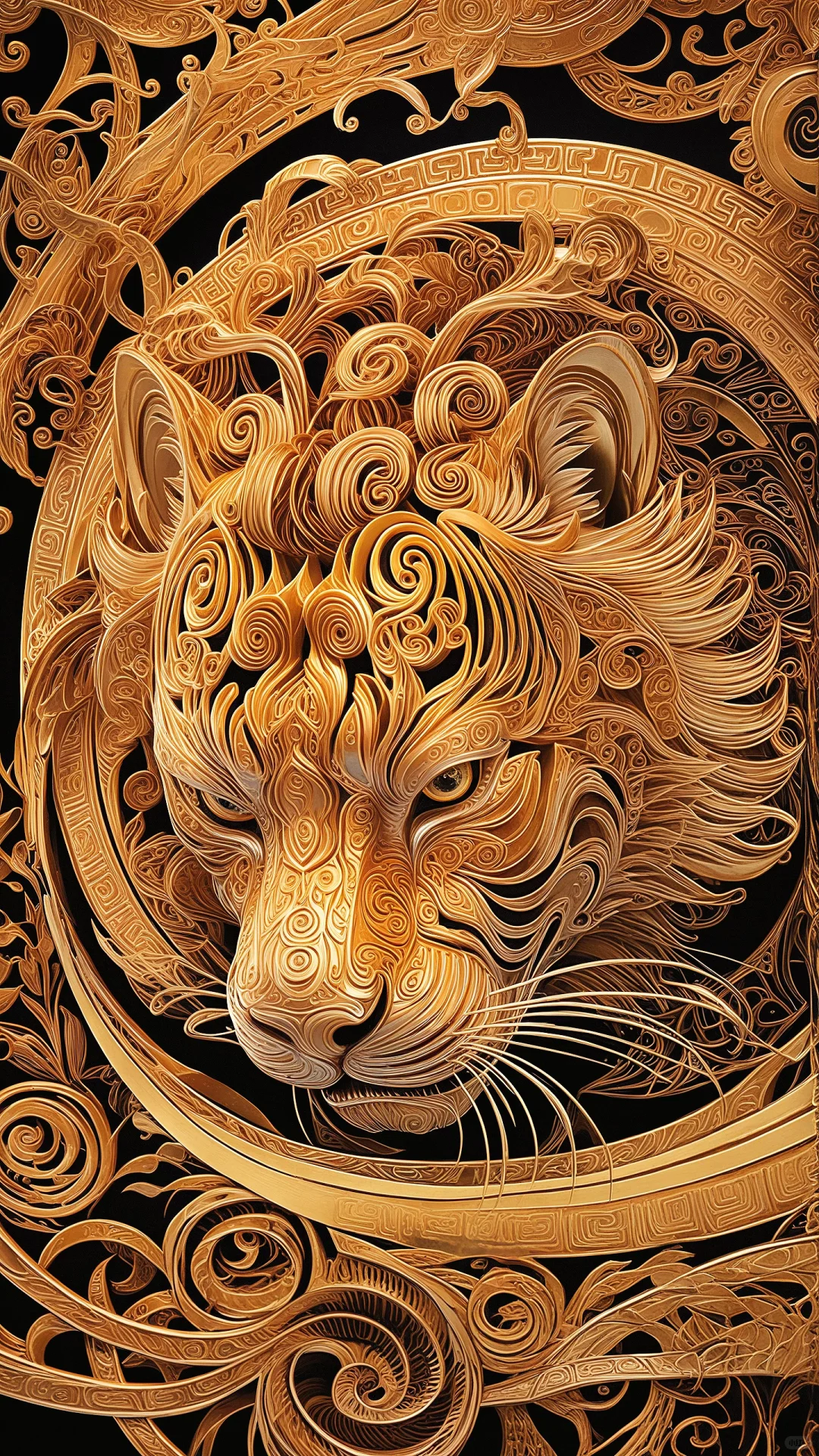 金纹覆首｜柔缕缠须