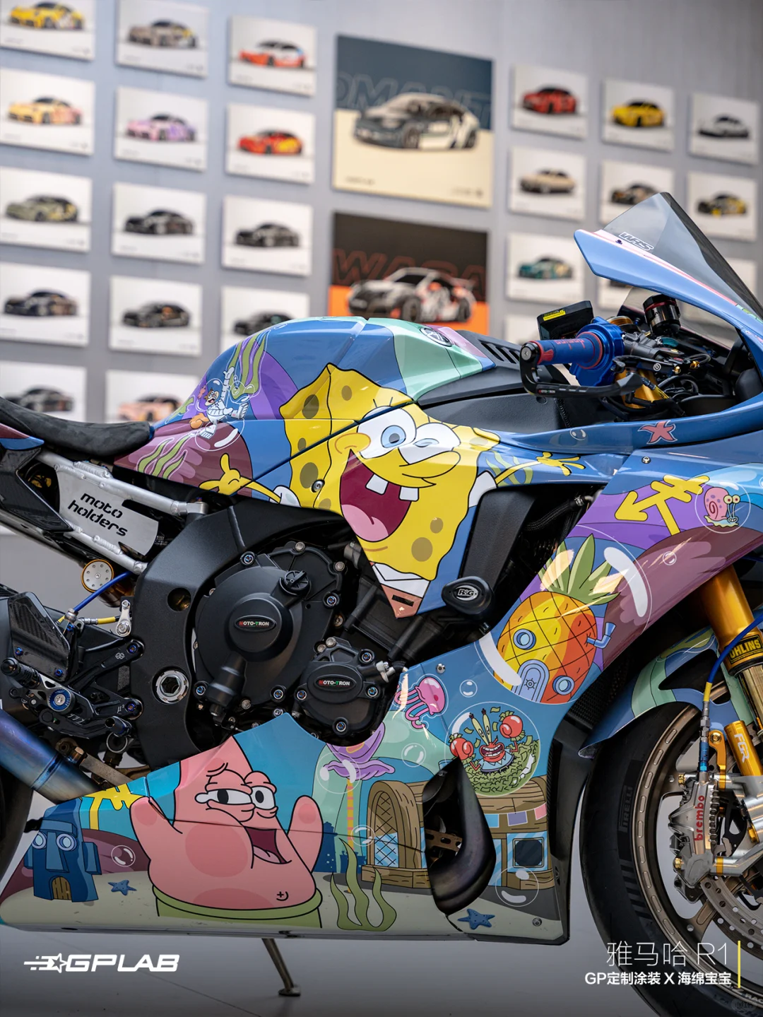 【超燃】雅马哈R1变身海绵宝宝,太酷炫了!