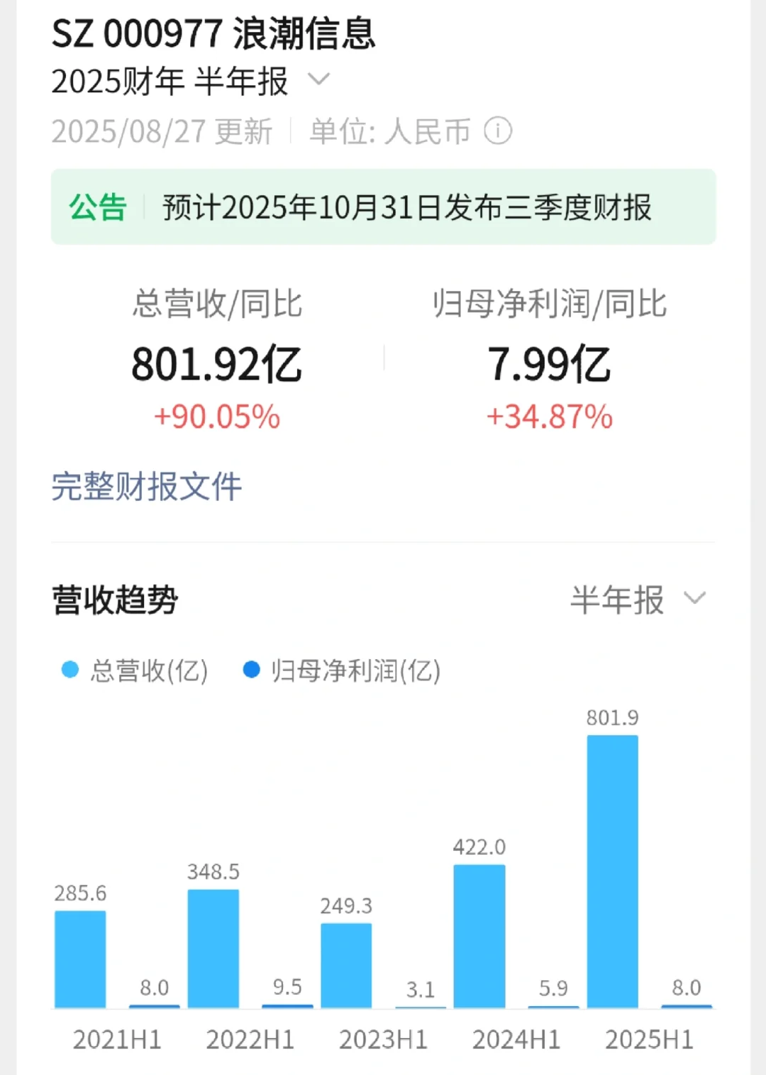10月5日：浪潮信息中标工行30亿大单