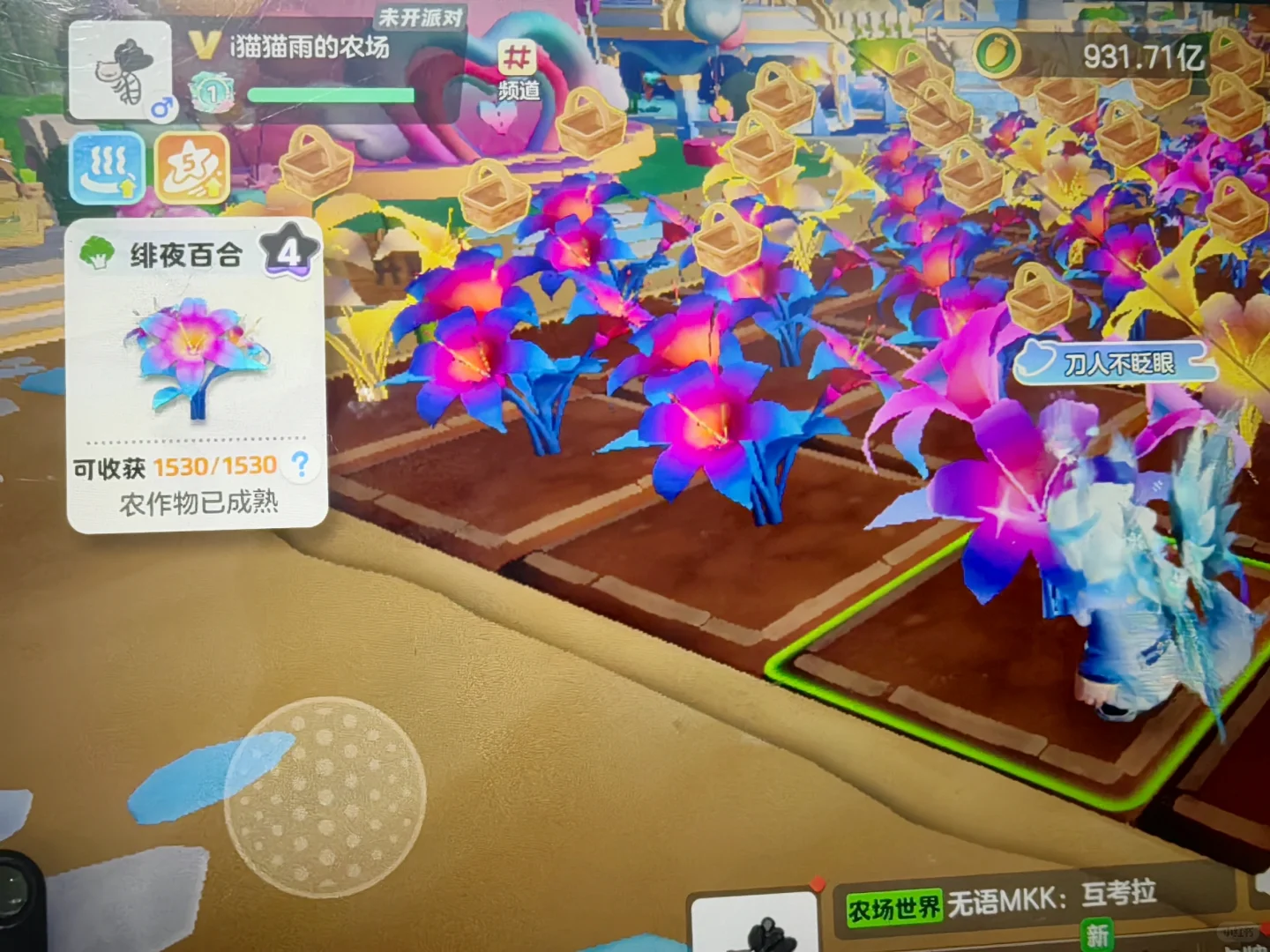 元梦之星灵雨16小时经济作物绯夜百合