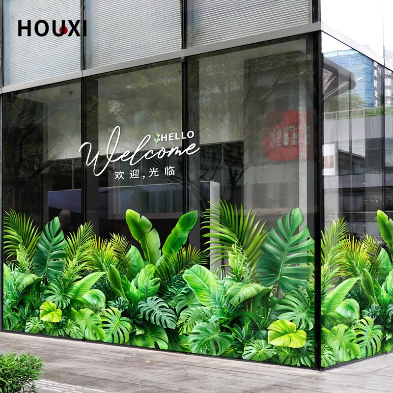 仿真绿植底纹 | 商场服装店酒店橱窗美化