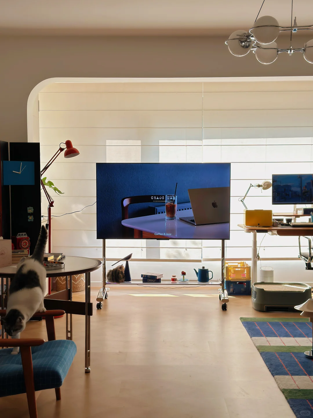 89㎡包豪斯小家,电视支架让空间灵动又高级