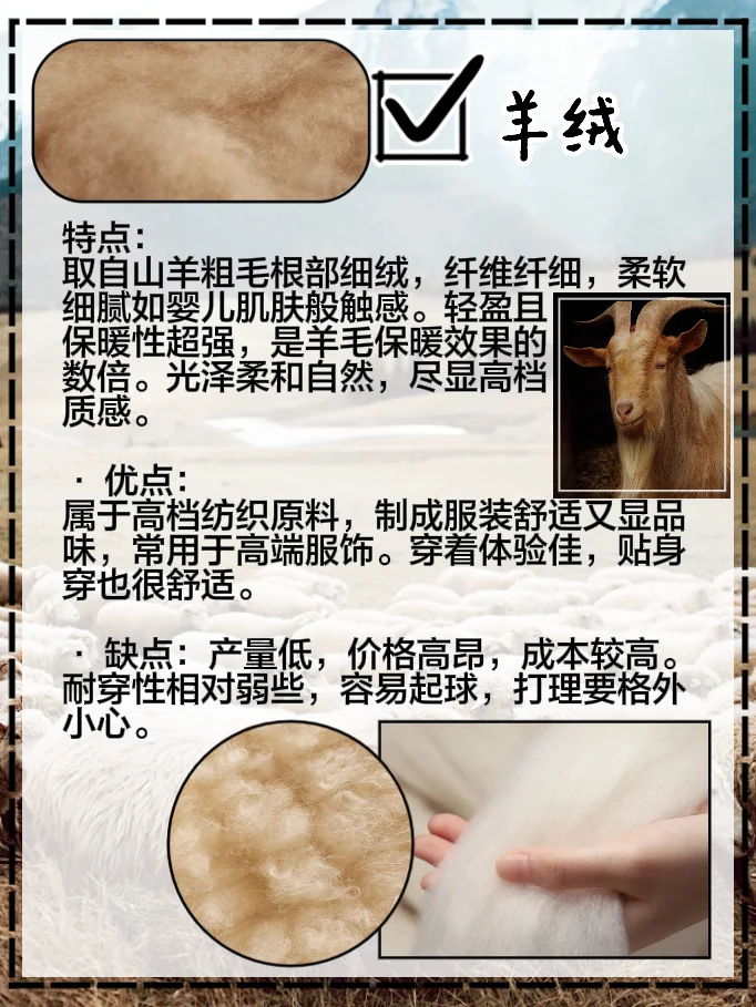 面料 | 秋冬季常见10种动物毛质面料