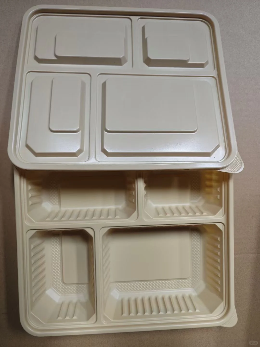 竹纤维生物基餐盒，100%可降解生物基塑料