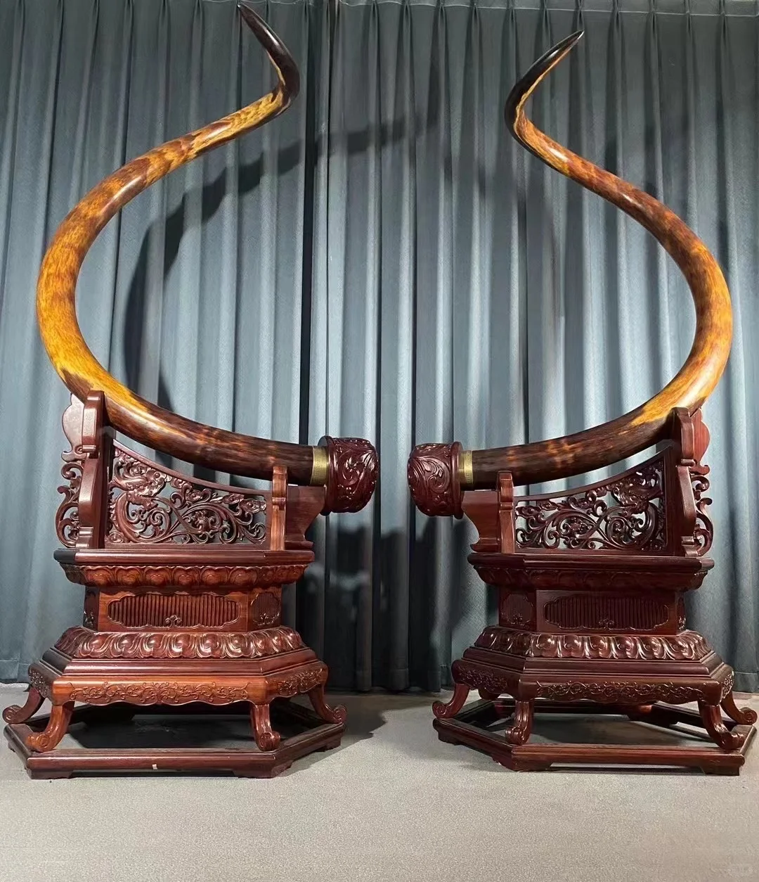 被这猛犸原牙摆件狠狠拿捏，镇宅又高级！