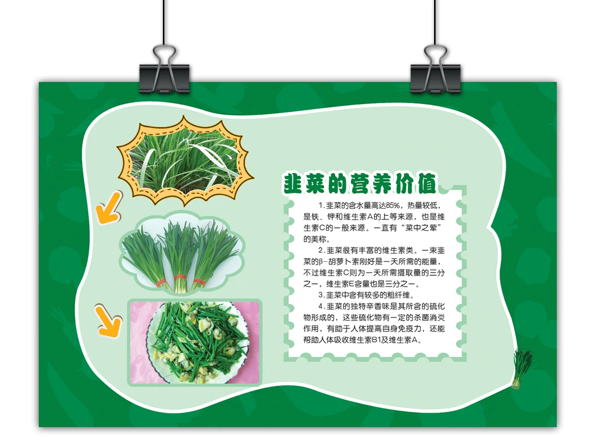 之前设计的幼儿园蔬菜展板