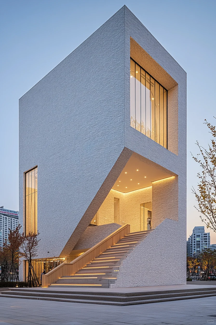 Midjourney建筑设计 现代几何建筑 附咒语