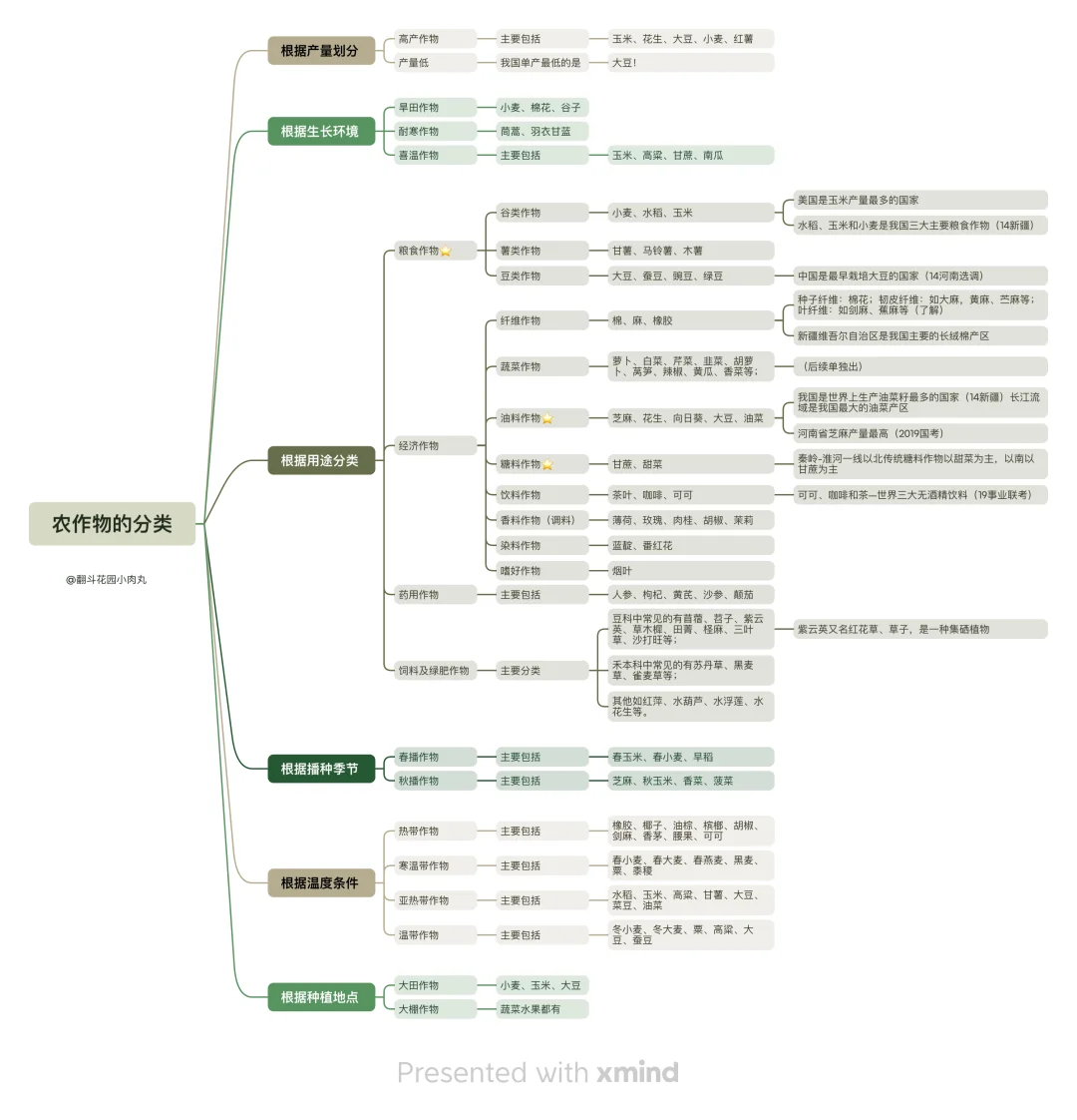 【类比推理】? 农作物的分类