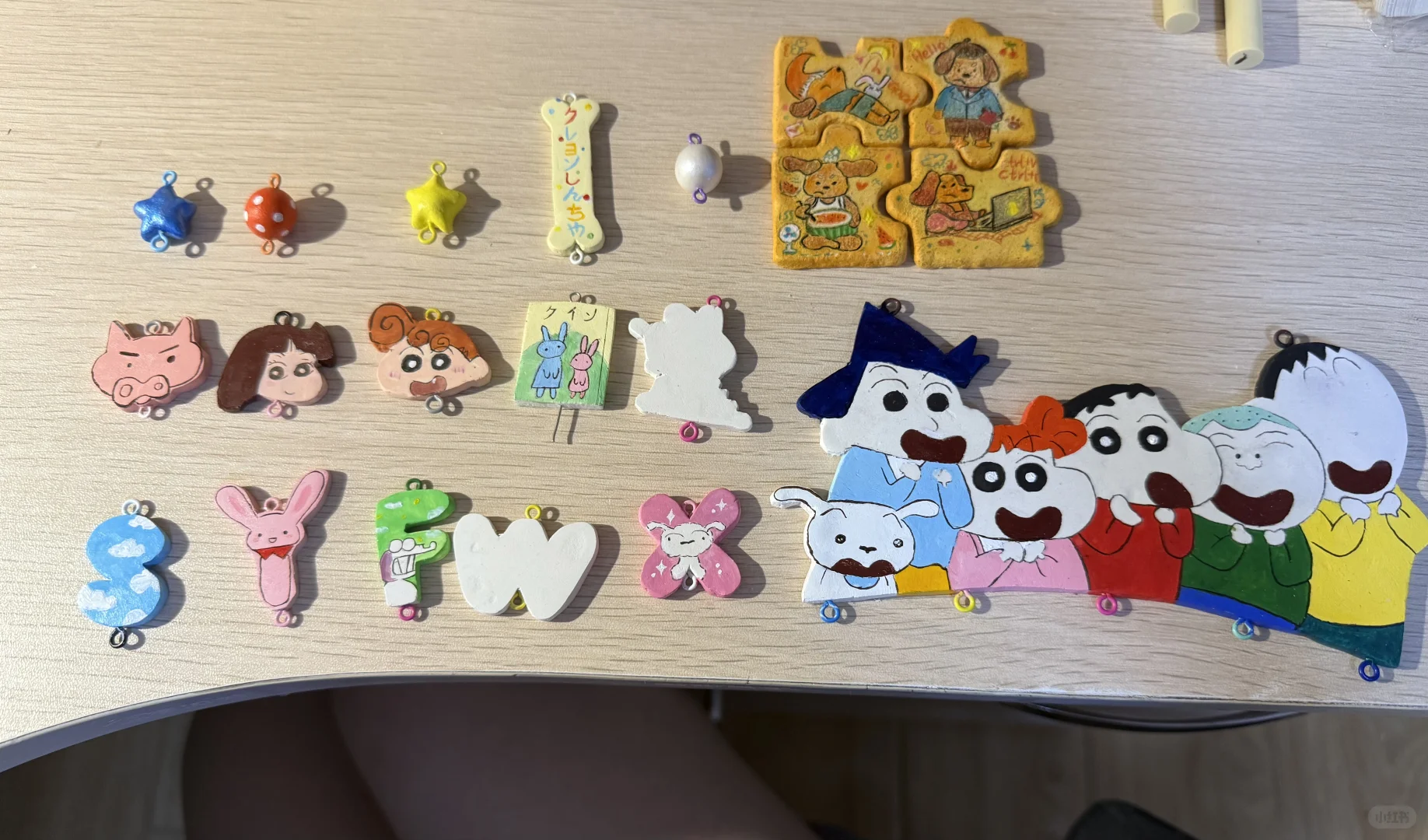 蜡笔小新风铃挂件｜石塑粘土