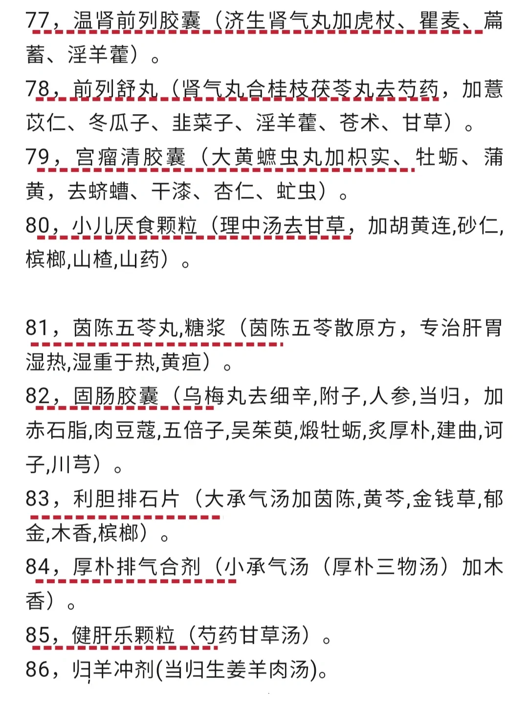 市面上 根据古经方制成的中成药 汇总