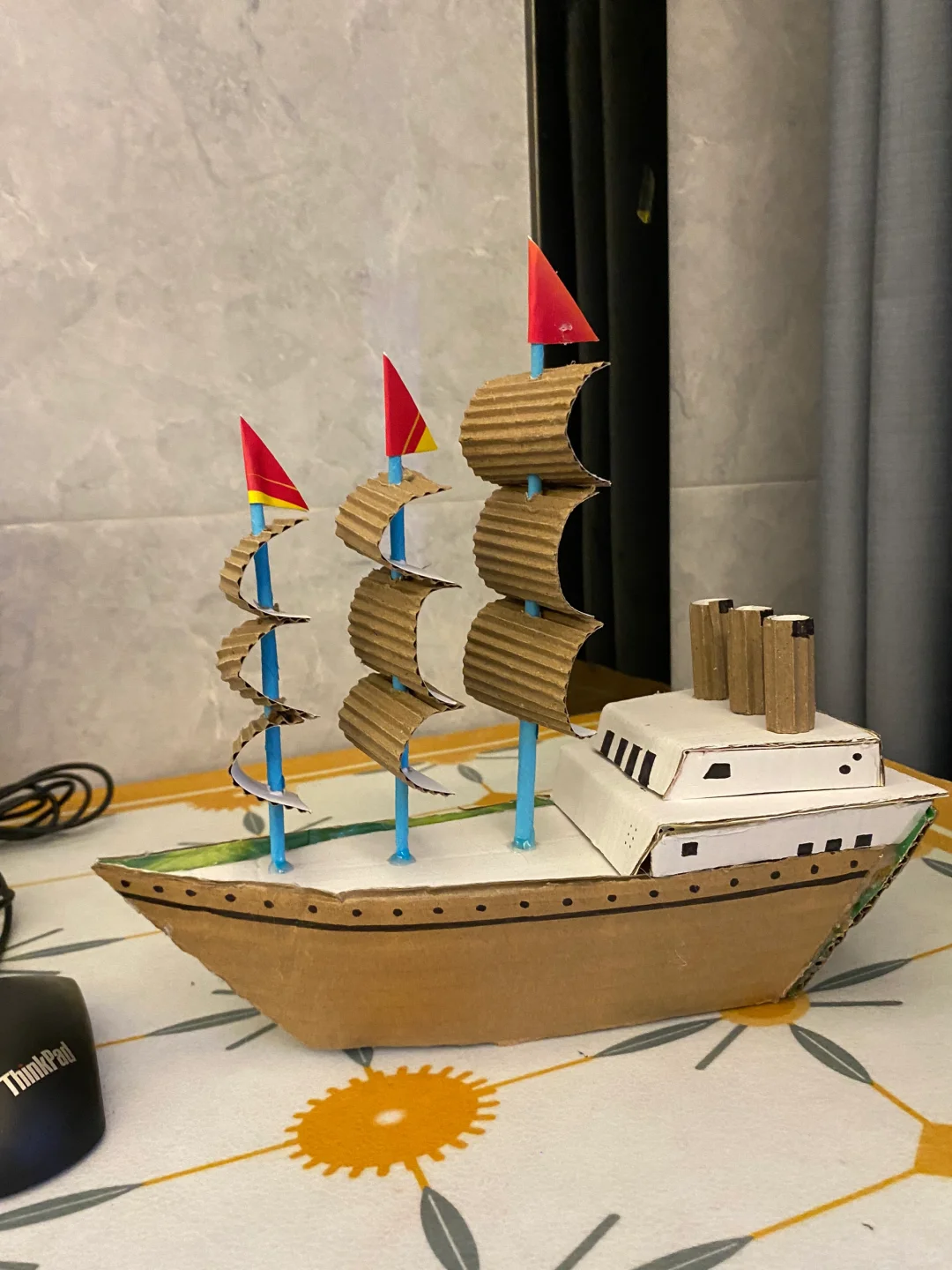 纸皮帆船⛵️手工制作