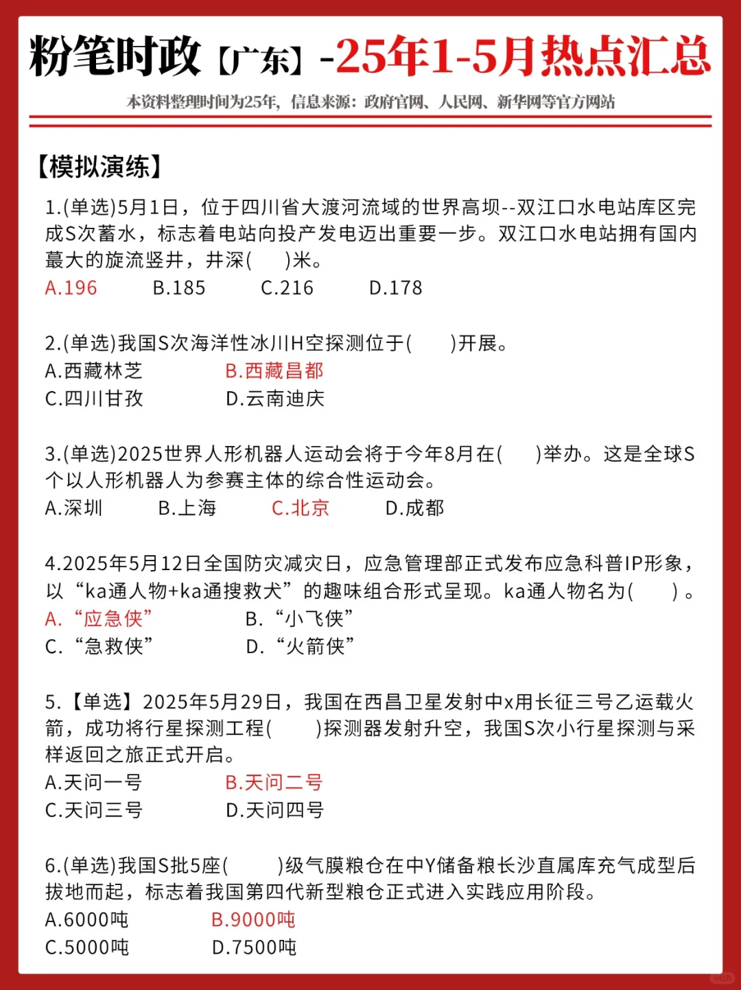 【2025年1-5月】重要时政热点分享