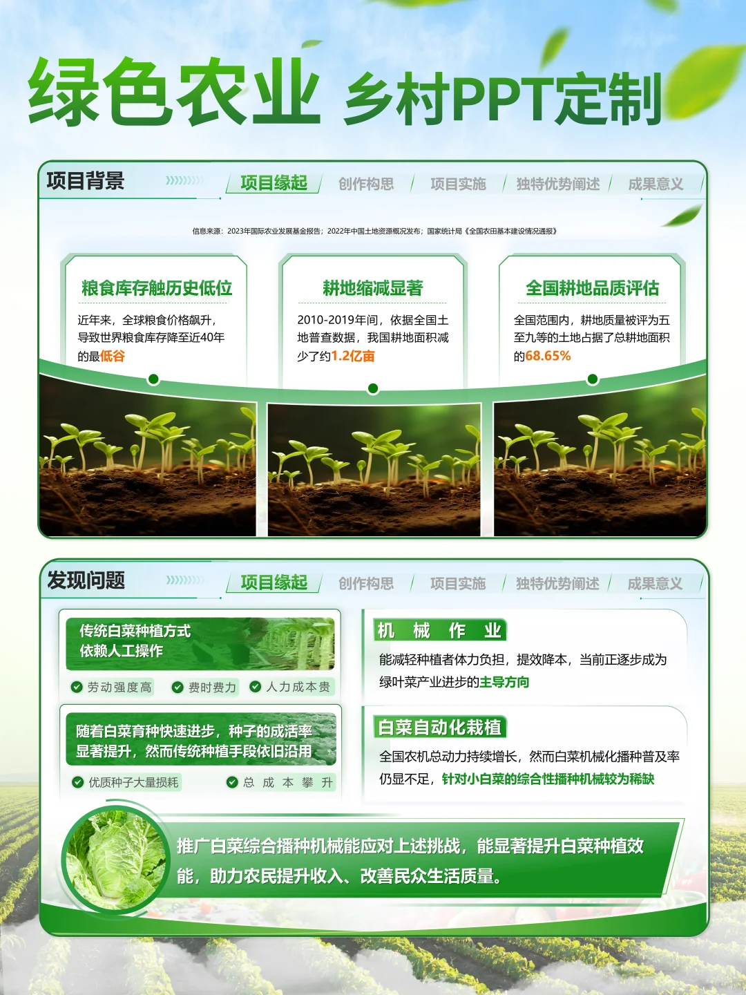 ?创赛神器来袭，农业种植PPT闪亮登场！