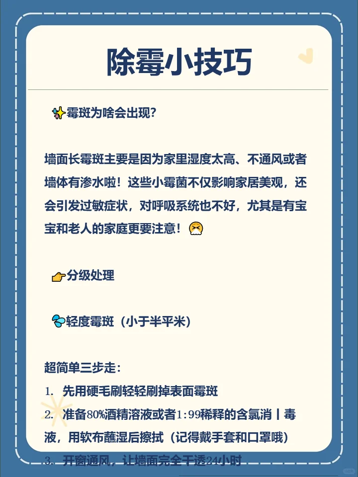 墙面霉斑怎么去除？小白必看