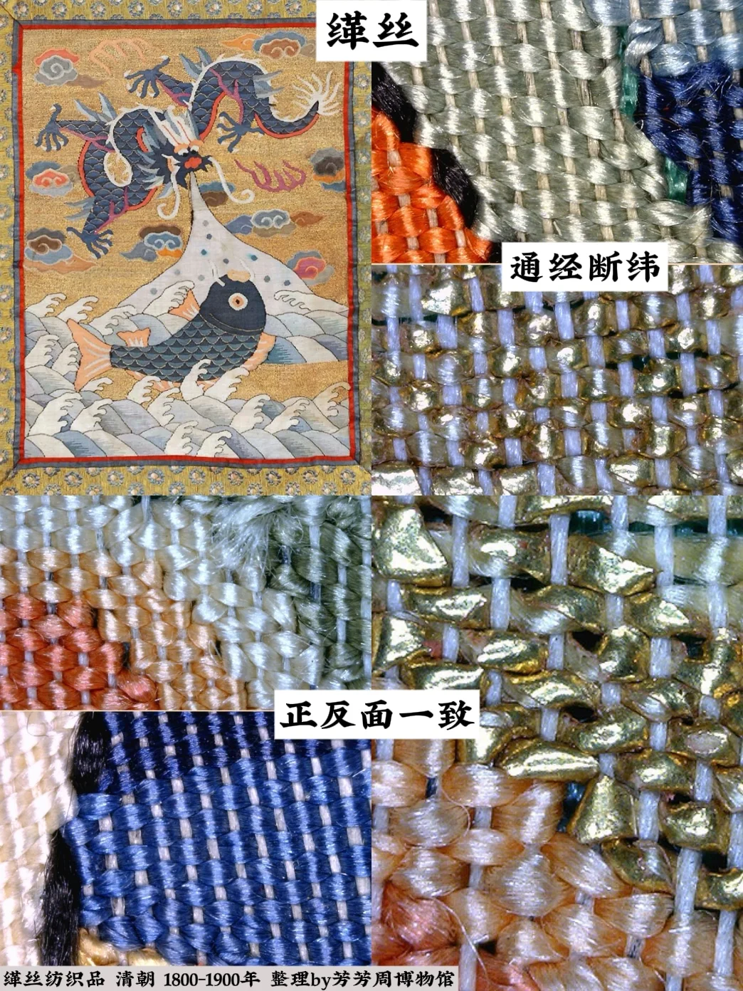 中国传统织物的细节之美｜缂丝 锦缎