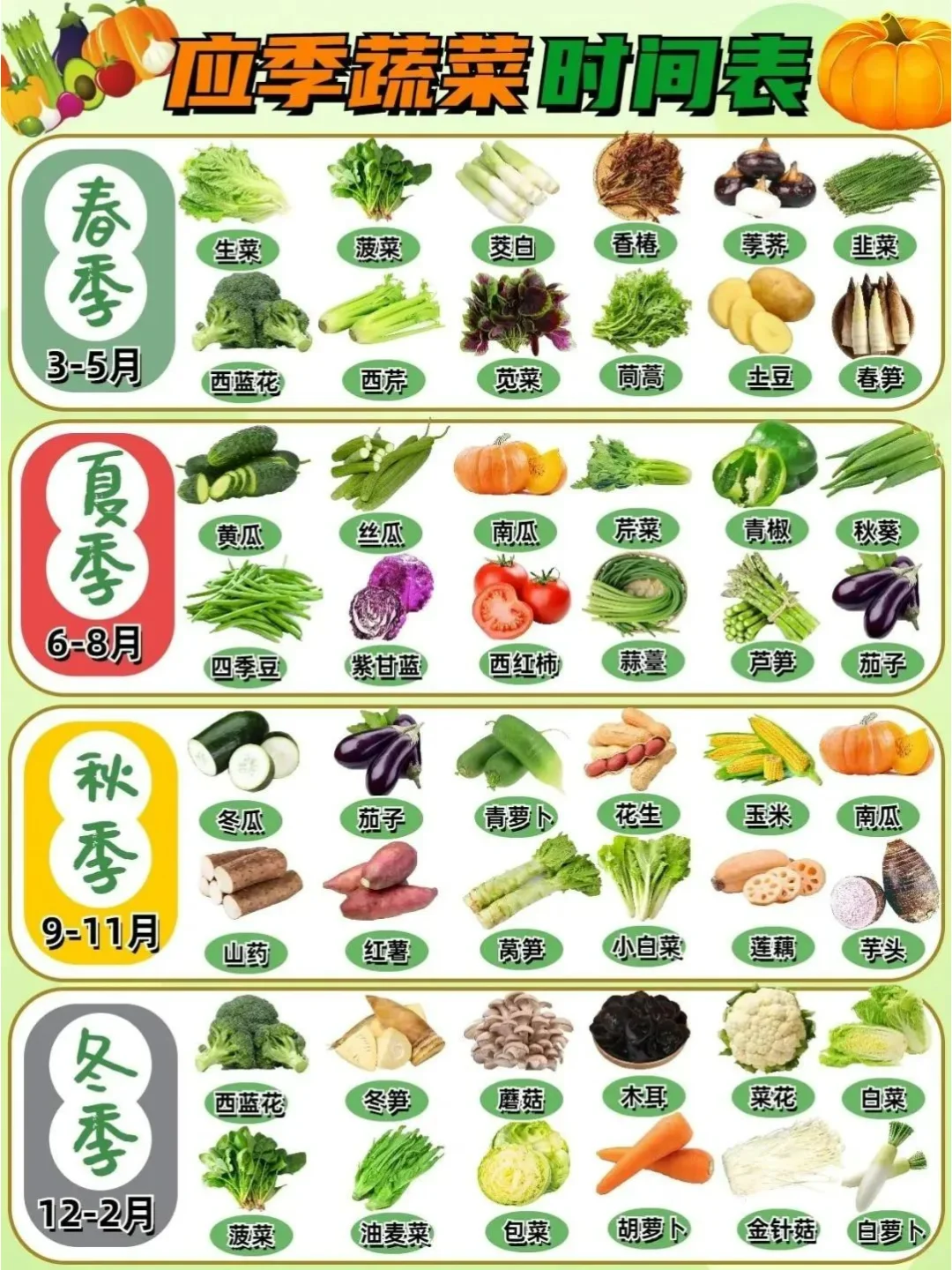 超市人必收！应季蔬菜时间表+爆单攻略?