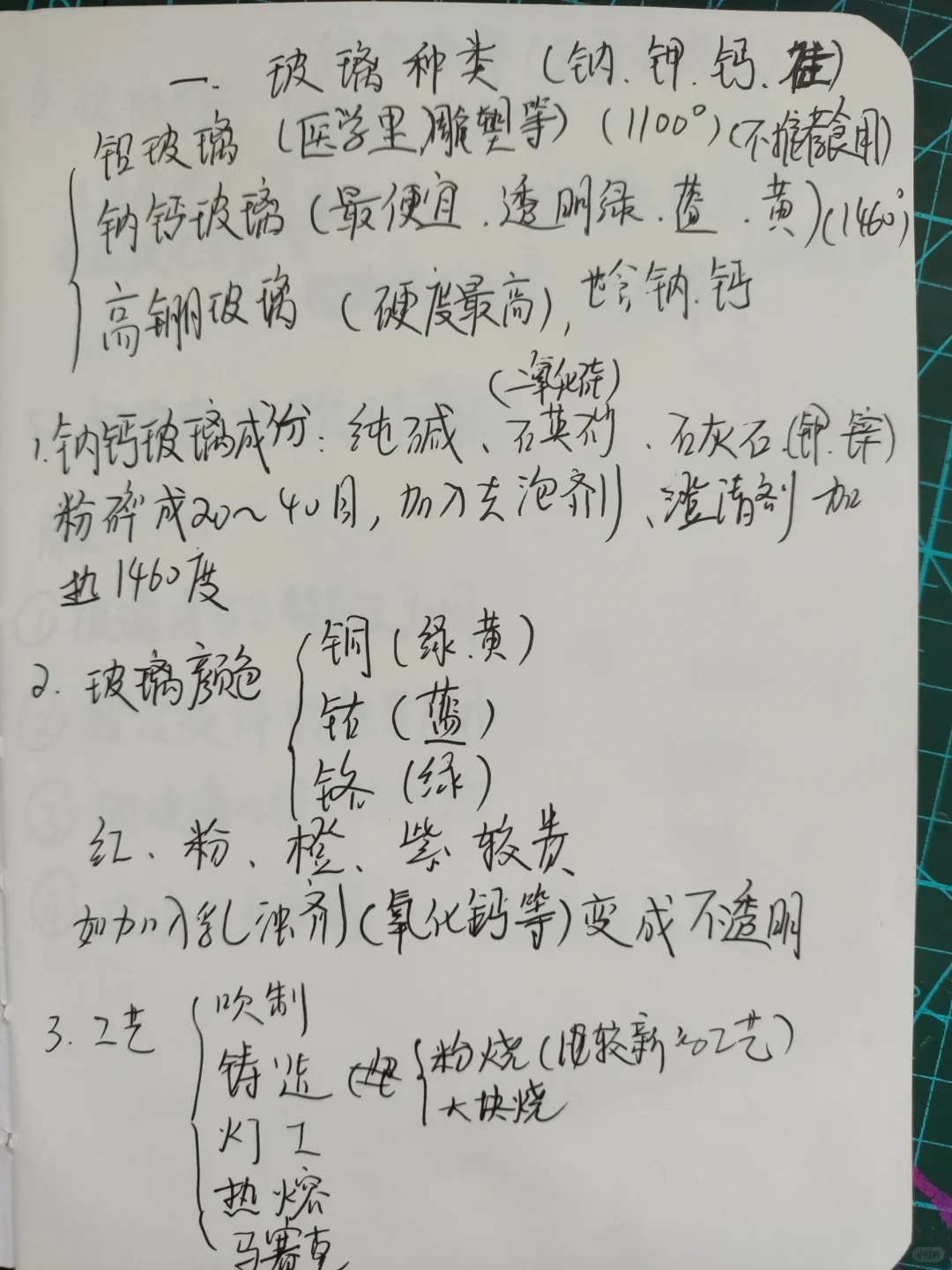 和我一起学古法琉璃粉烧玻璃5-玻璃基础笔记