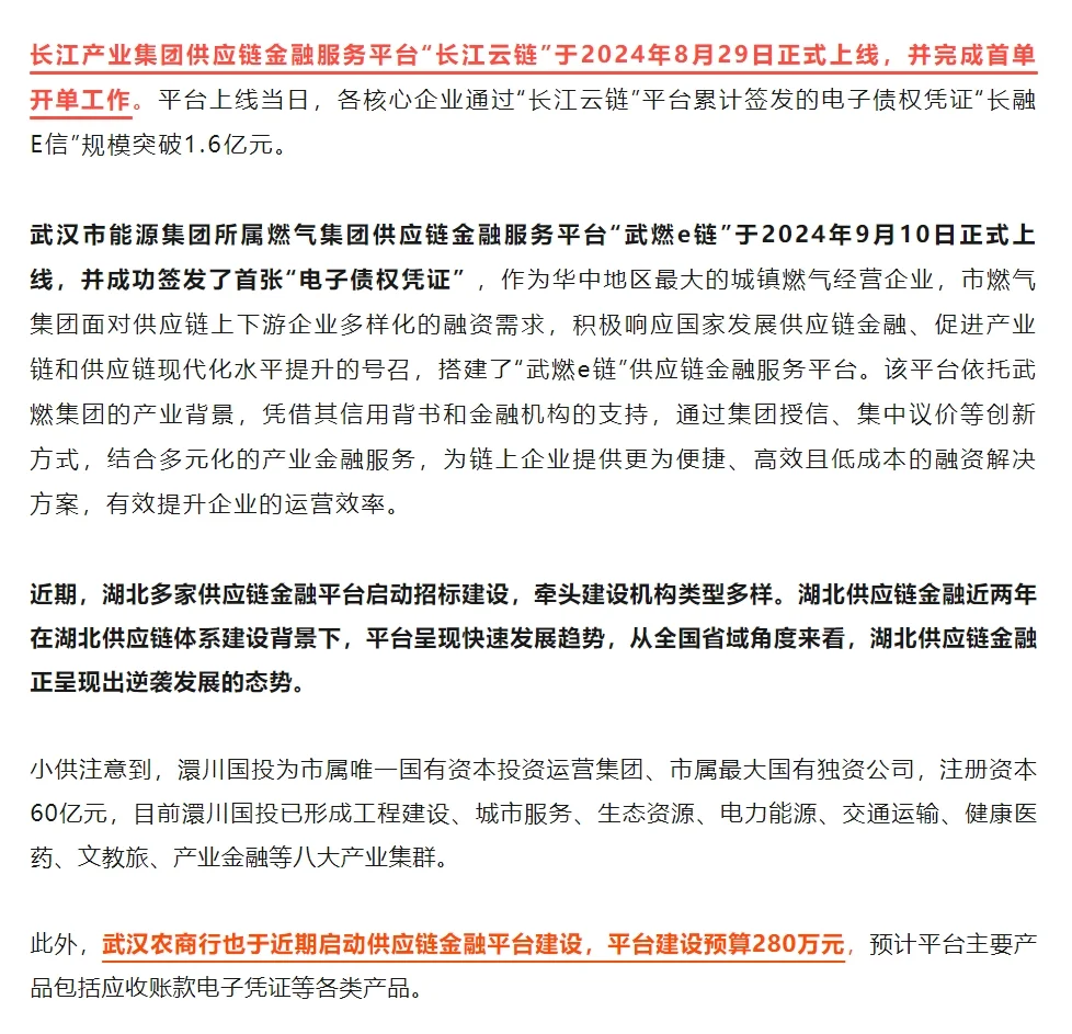 12家省级供应链企业共搭建9个供应链平台!