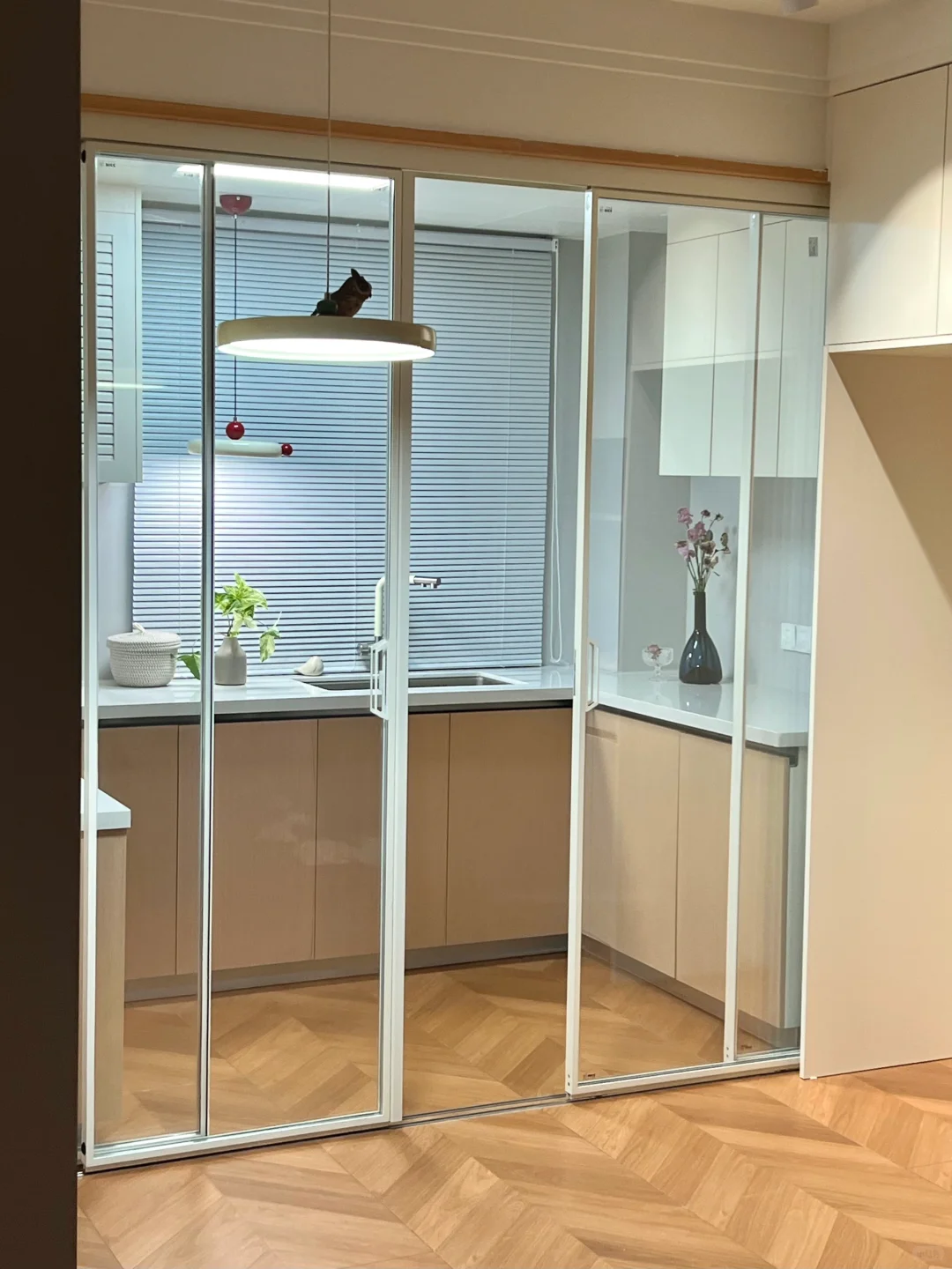 听我一句劝厨房推拉门要做超白玻＋极简边框