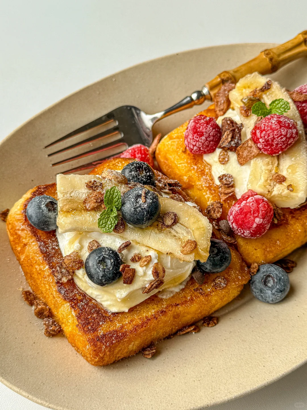 快手brunch‼️莓果酸奶法式吐司 香甜松软